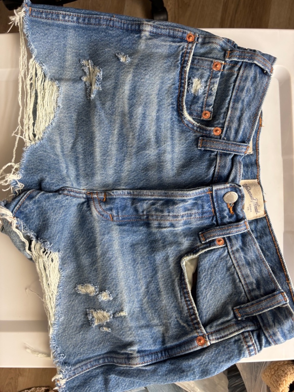 Universal Thread Light Blue Distressed Denim Shorts